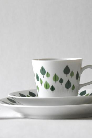  Rorstrand PARK by Carl-Harry Stålhane. Mid Century Scandinavian modern. Rare Collectible Cup, Saucer and Plate