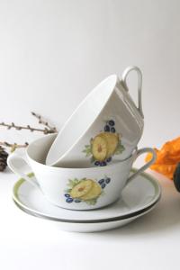 Soup bowls Danish Design. Lyngby Denmark. Danild / Picknic. Two Soup Bowl sets. Mid century modern design