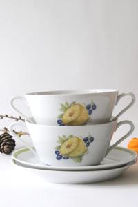 Soup bowls Danish Design. Lyngby Denmark. Danild / Picknic. Two Soup Bowl sets. Mid century modern design