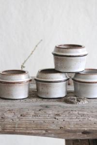 Set of four egg cups. Danish Modern Stoneware - Stogo. Design by Herluf Gottschalk-Olsen