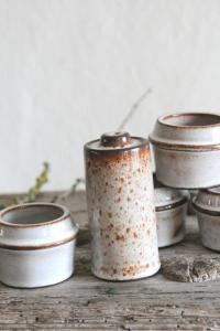Set of four egg cups. Danish Modern Stoneware - Stogo. Design by Herluf Gottschalk-Olsen