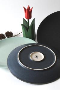 Höganäs Lunch Plates. Swedish Design by Marie-Louise Hellgren. Scandinavian Modern with Color Variations