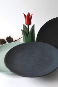 Höganäs Lunch Plates. Swedish Design by Marie-Louise Hellgren. Scandinavian Modern with Color Variations