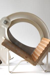 Danish Bread cutter. White Breadslicer Raadvad Denmark. Vintage Industrial Kitchen Design