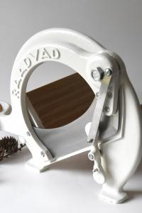 Danish Bread cutter. White Breadslicer Raadvad Denmark. Vintage Industrial Kitchen Design