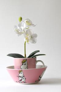 Arabia Finland Moomin. Mug and Bowl. Moomins by Tove Jansson. Snorkmaiden Cup and Cereal bowl