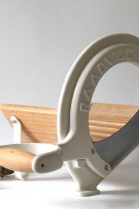 Danish Bread cutter. White Breadslicer Raadvad Denmark. Vintage Industrial Kitchen Design