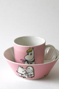 Arabia Finland Moomin. Mug and Bowl. Moomins by Tove Jansson. Snorkmaiden Cup and Cereal bowl