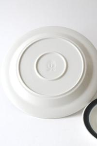 Stavangerflint. Two SENJA plates. design Inger Waage. Plates with Handpainted decor. Stavanger Norway.