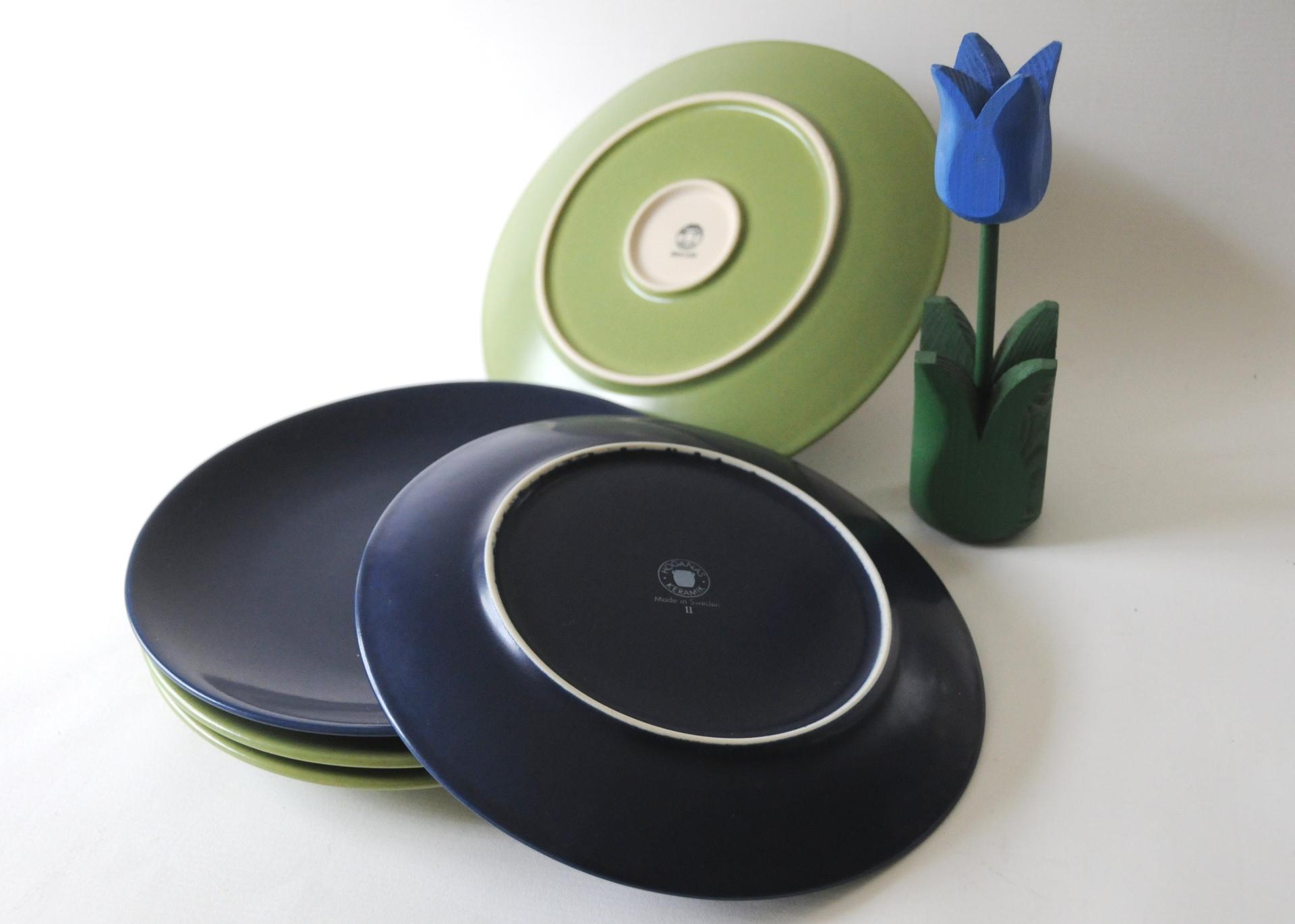 Höganäs Lunch Plates. Swedish Design by Marie-Louise Hellgren. Scandinavian Modern with Color Variations