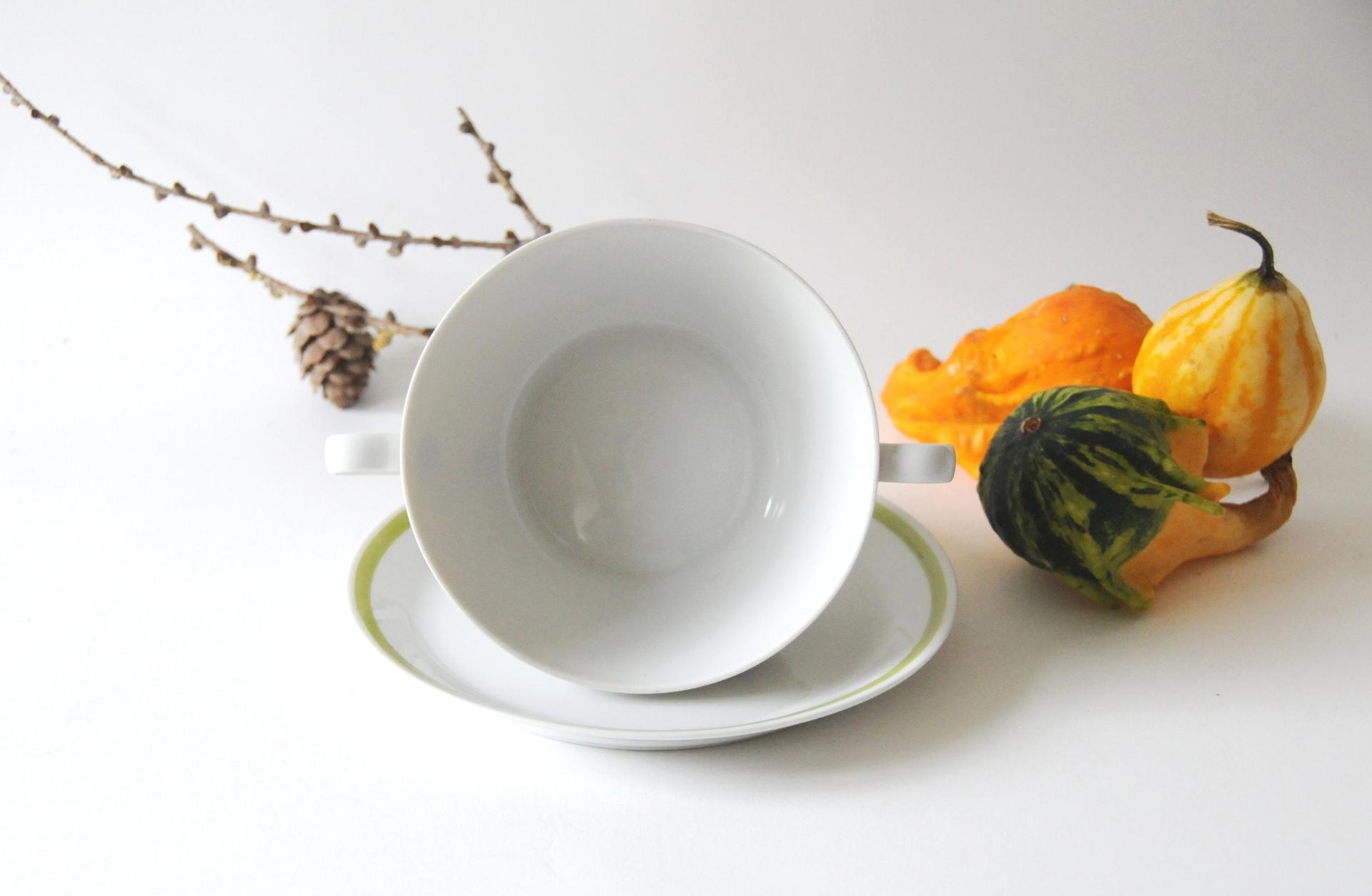 Soup bowls Danish Design. Lyngby Denmark. Danild / Picknic. Two Soup Bowl sets. Mid century modern design