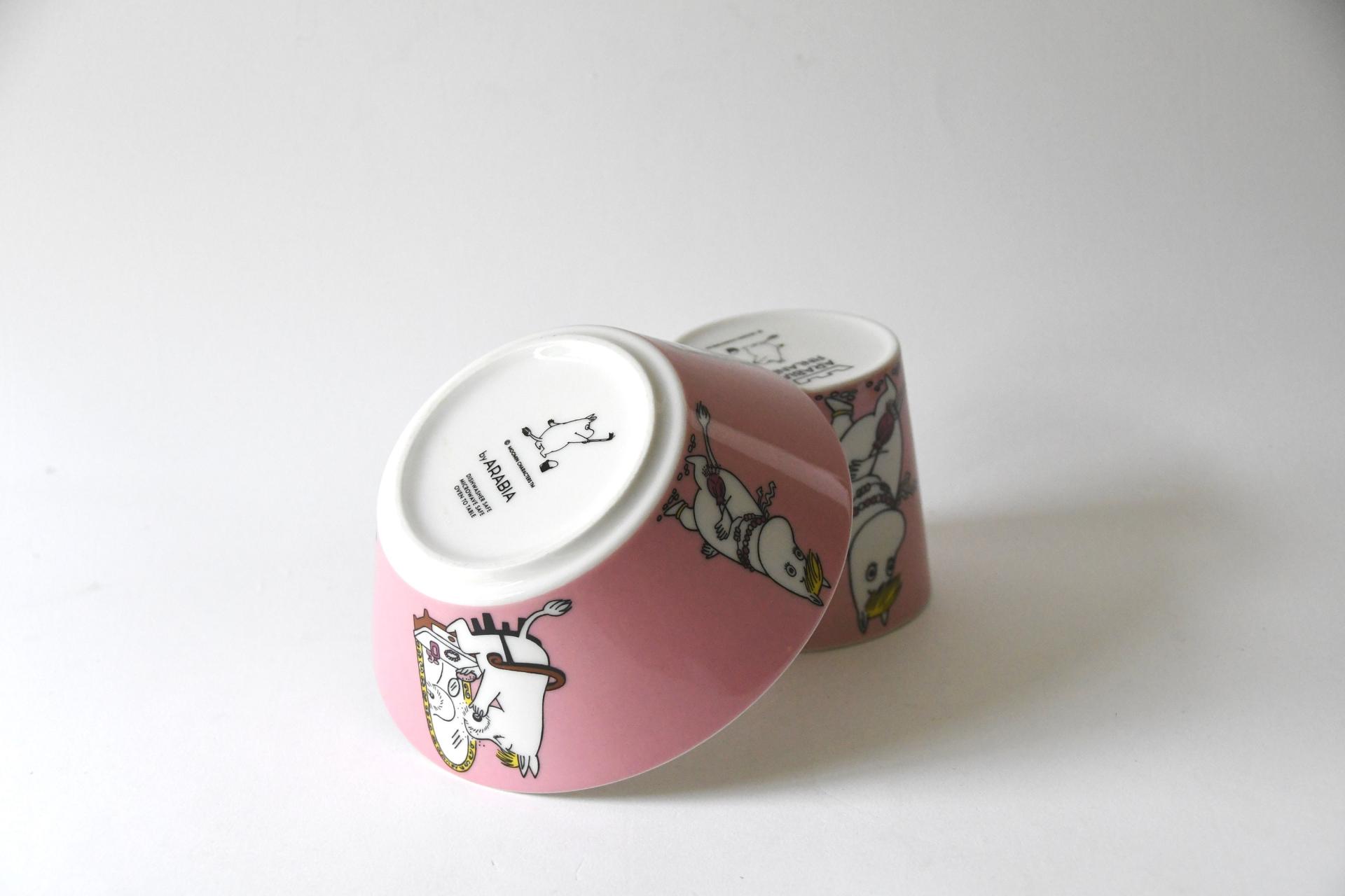 Arabia Finland Moomin. Mug and Bowl. Moomins by Tove Jansson. Snorkmaiden Cup and Cereal bowl
